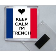 Keep Calm I'm French - Square Acrylic Fridge Magnet