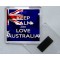 Keep Calm and Love Australia - Square Acrylic Fridge Magnet