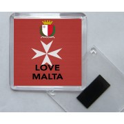 Love Malta - Square Acrylic Fridge Magnet