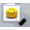 A smile is the prettiest thing you can wear - Square Acrylic Fridge Magnet