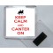 Keep Calm and Canter On - Square Acrylic Fridge Magnet