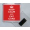 Keep Calm and Eat Cake - Square Acrylic Fridge Magnet
