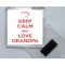 Keep Calm and Love Grandpa - Square Acrylic Fridge Magnet