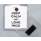 Keep Calm and Love Mice - Square Acrylic Fridge Magnet