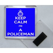 Keep Calm I'm a Policeman - Square Acrylic Fridge Magnet