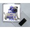 Keep Calm and Love a Pug - Square Acrylic Fridge Magnet