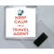 Keep Calm I'm a Travel Agent - Square Acrylic Fridge Magnet