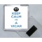Keep Calm I'm a Vicar - Square Acrylic Fridge Magnet