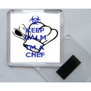 Keep Calm I'm a Chef - Square Acrylic Fridge Magnet