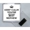 Keep Calm You're Britain's Best Nephew - Square Acrylic Fridge Magnet