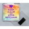 Keep Calm and Love Mitcham - Square Acrylic Fridge Magnet