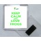 Keep Calm and Love Frogs - Square Acrylic Fridge Magnet