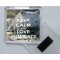 Keep Calm and Love Wombats - Square Acrylic Fridge Magnet