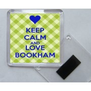 Keep Calm and Love Bookham - Square Acrylic Fridge Magnet