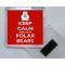 Keep Calm and Love Polar Bears - Square Acrylic Fridge Magnet