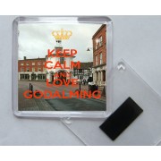 Keep Calm and Love Godalming - Square Acrylic Fridge Magnet