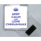 Keep Calm and Love Chihuahuas - Square Acrylic Fridge Magnet