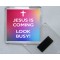 Jesus is Coming Look Busy - Square Acrylic Fridge Magnet