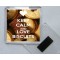 Keep Calm and Love Biscuits - Square Acrylic Fridge Magnet