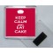 Keep Calm and Eat Cake - Square Acrylic Fridge Magnet