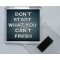 Don't Start what You Can't Finish - Square Acrylic Fridge Magnet