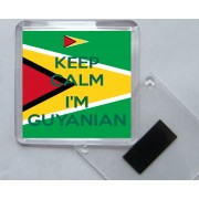 Keep Calm I'm Guyanian - Square Acrylic Fridge Magnet