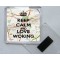 Keep Calm and Love Woking - Square Acrylic Fridge Magnet