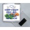 Keep Calm and All the Best in Your New Job - Square Acrylic Fridge Magnet