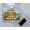 Keep Calm and Love Whitby - Square Acrylic Fridge Magnet