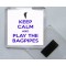 Keep Calm and Play the Bagpipes - Square Acrylic Fridge Magnet