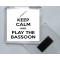 Keep Calm and Play the Bassoon - Square Acrylic Fridge Magnet