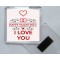 Happy Valentine's I Love You - Square Acrylic Fridge Magnet