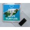Keep Calm and Love Turtles - Square Acrylic Fridge Magnet