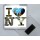I Love (heart) NY - Square Acrylic Fridge Magnet