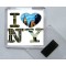 I Love (heart) NY - Square Acrylic Fridge Magnet