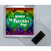 Happy St. Patrick's Day! - Square Acrylic Fridge Magnet