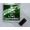 Keep Calm and Love Ladybirds - Square Acrylic Fridge Magnet