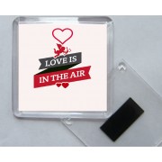 Love is in the Air - Square Acrylic Fridge Magnet