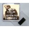 Keep Calm and Listen to Debussy - Square Acrylic Fridge Magnet