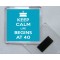 Keep Calm Life Begins at 40 - Square Acrylic Fridge Magnet