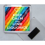 Keep Calm and Love Liquorice - Square Acrylic Fridge Magnet
