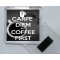 Carpe Diem But Coffee First - Square Acrylic Fridge Magnet