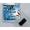 Keep Calm and Love Music - Square Acrylic Fridge Magnet