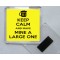 Keep Calm and Make Mine a Large One - Square Acrylic Fridge Magnet