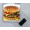 Keep Calm and Love Cheese Burgers - Square Acrylic Fridge Magnet