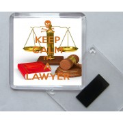 Keep Calm I'm a Lawyer - Square Acrylic Fridge Magnet