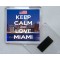 Keep Calm and Love Miami - Square Acrylic Fridge Magnet
