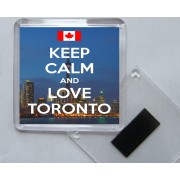 Keep Calm and Love Toronto - Square Acrylic Fridge Magnet