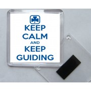 Keep Calm and Keep Guiding - Square Acrylic Fridge Magnet