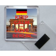 Keep Calm and Love Berlin - Square Acrylic Fridge Magnet